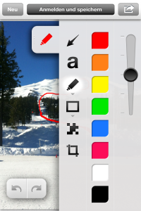 App Bildbearbeitung Skitch Funktionen