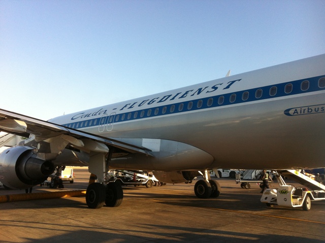 Der A320 mit der Retro Aufschrift "Condor Flugdienst"